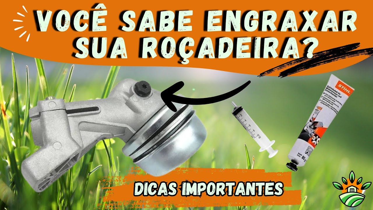 Como engraxar ROÇADEIRA. Forma fácil e super dicas.