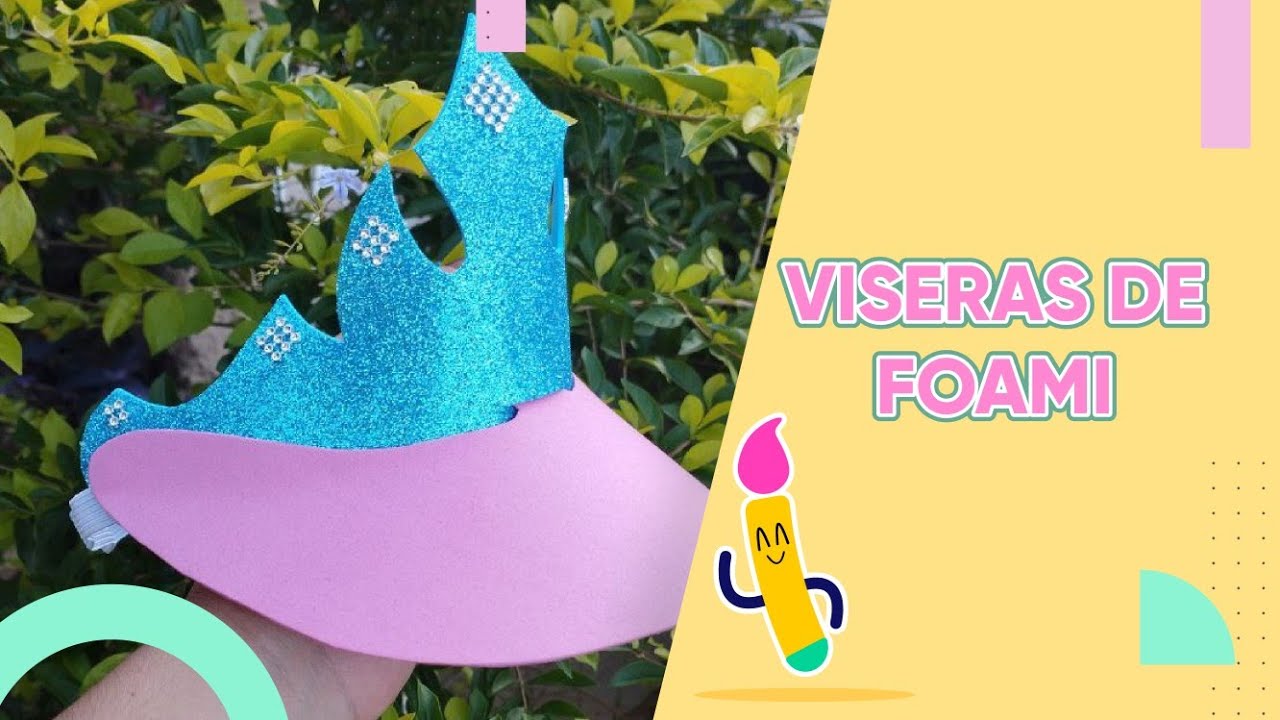 Viseras con corona de Frozen en foami
