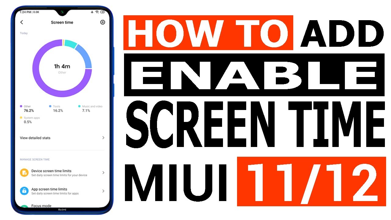 How to Add Enable Screen Time MIUI 11 and 12