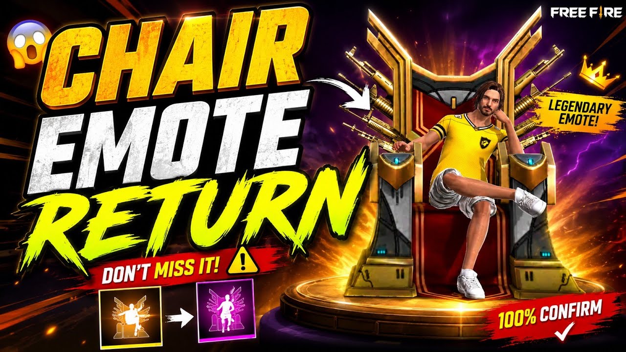 Chair Emote Return Free Fire🤩🔥| FFWS Throne Emote Return Free Fire💥| Free Fire New Event Tamil 
