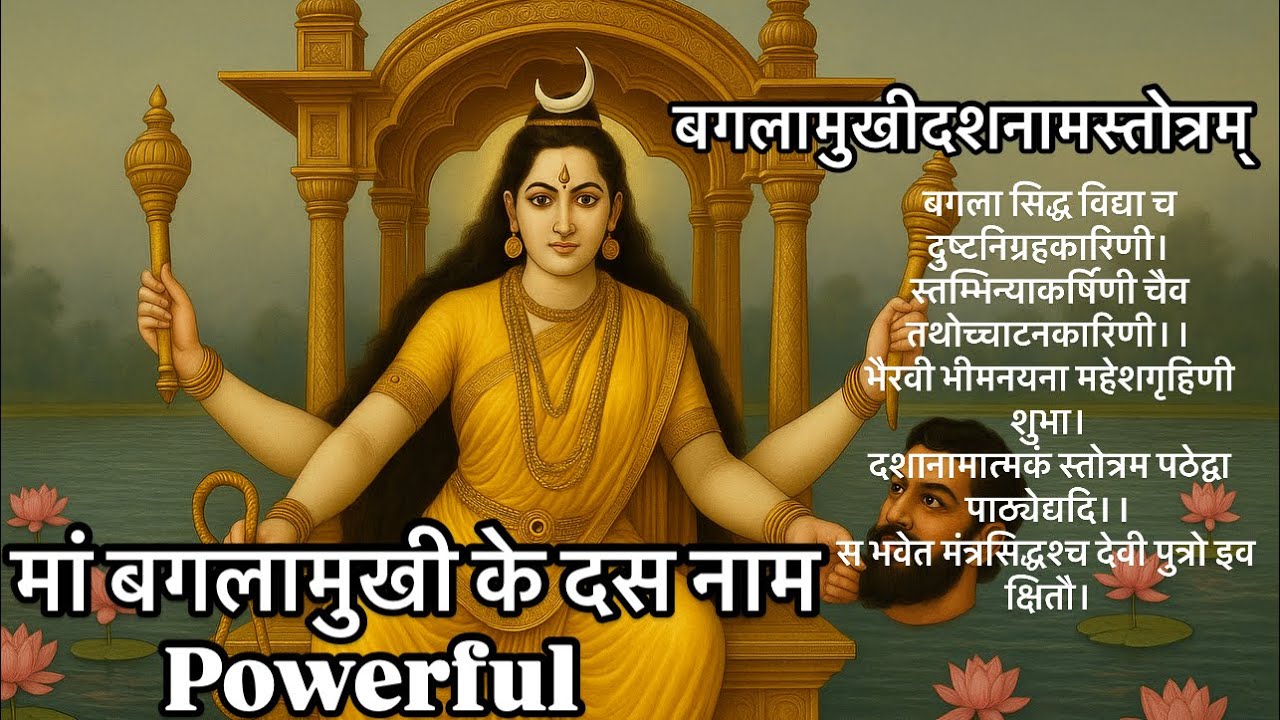 बगलामुखीदशनामस्तोत्रम् | माँ बगला के दस पावन नाम | Maa Baglamukhi 10 Names Powerful Stotra | Victory
