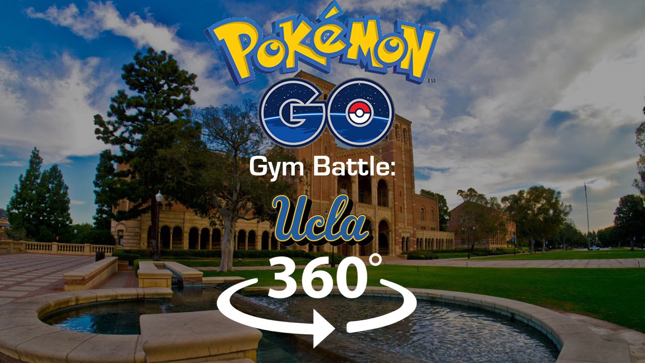 Pokemon Go: Virtual Reality! Gym battle at UCLA 4K 360 Video