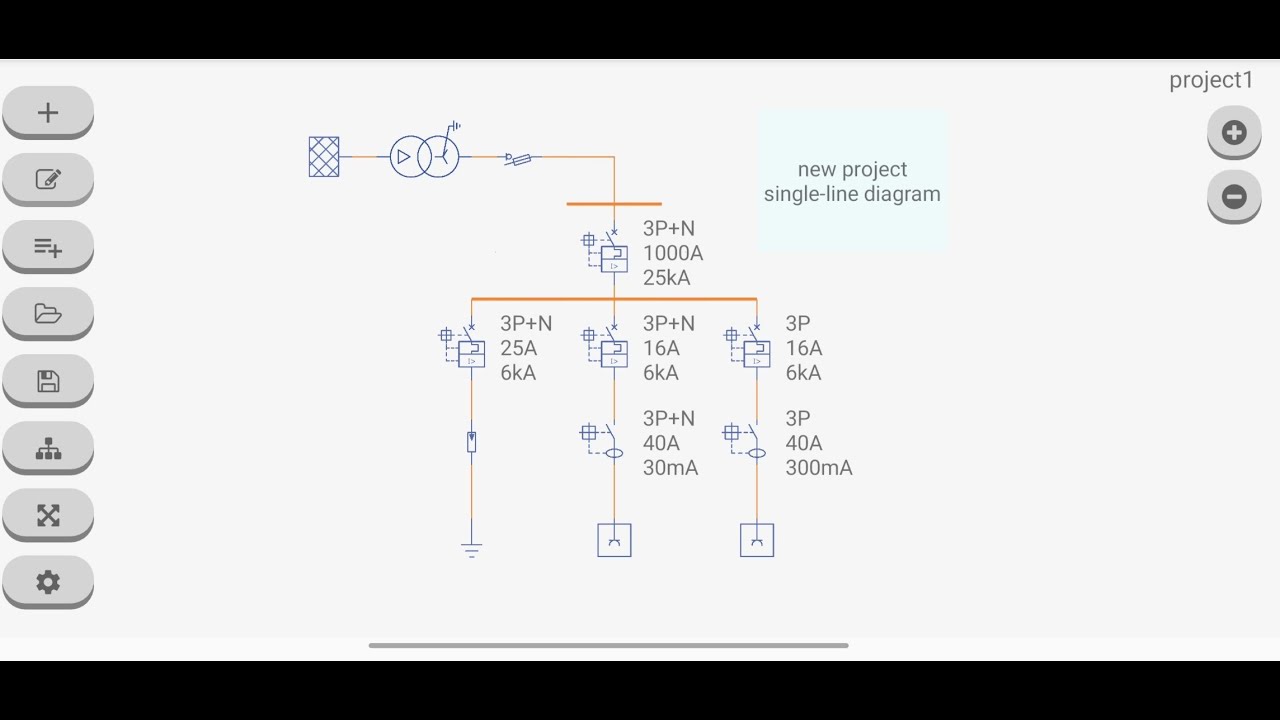 Single-line diagram Android