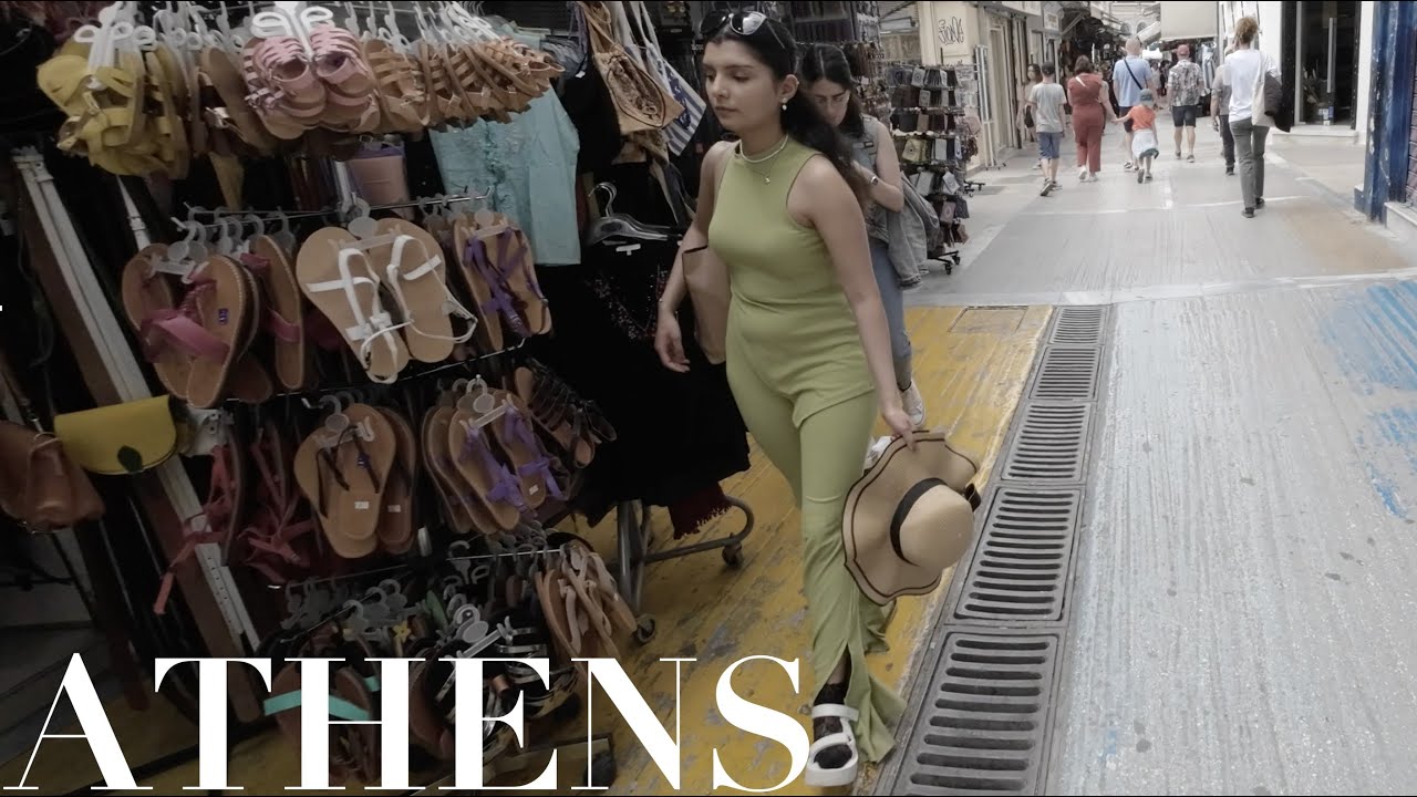 Athens Greece Street Walk | Tourist Walk | Acropolis to Monastiraki [4K HDR]