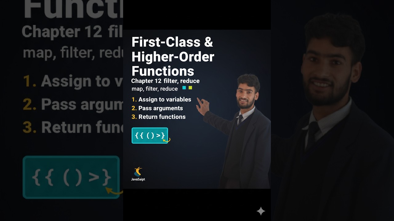 JavaScript Tutorial | First-Class & Higher-Order Functions | Chapter 12 | Part 12