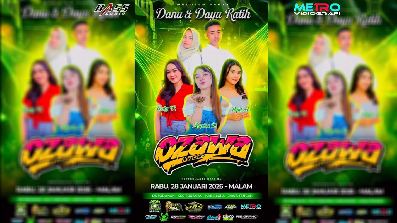 LIVE OZAWA MUSIC WEDDING  DAYU DENGAN  RIVKI - BASS AUDIO METRO VIDIOGRAFI