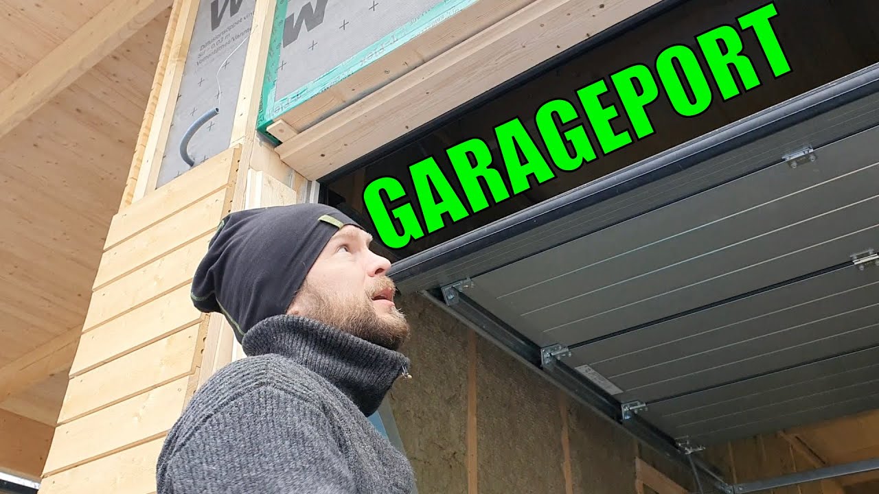 Garagebygge del 12 - Montering av garageport Hörmann RenoMatic med SupraMatic E4