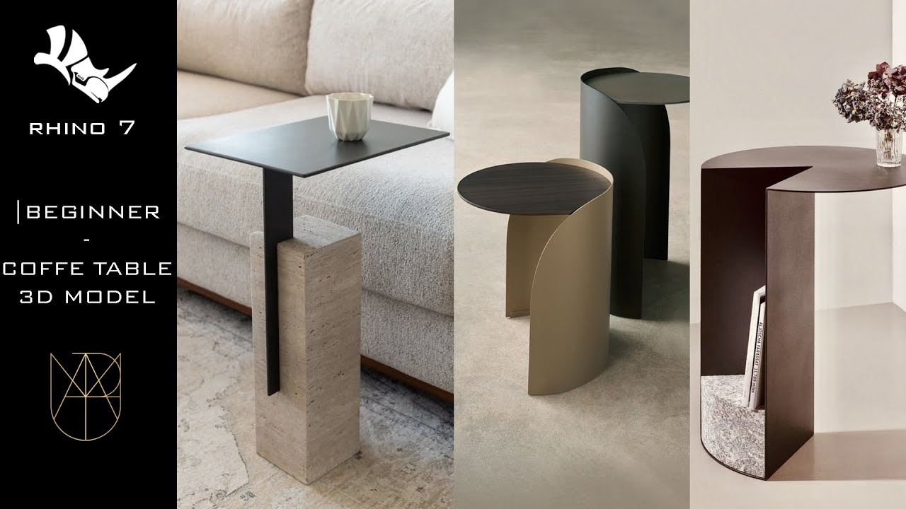 | BEGINNER RHINO - 3D MODEL - COFFEE TABLE