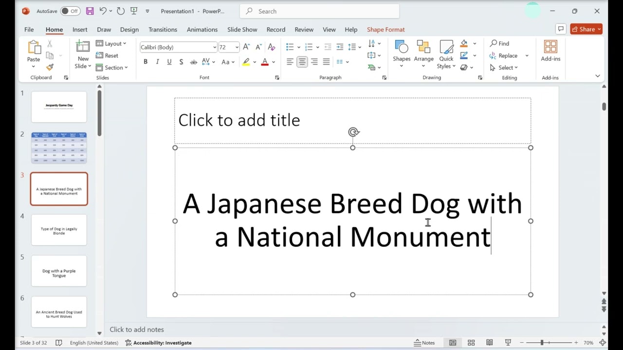 Как создать игру «Jeopardy» в PowerPoint