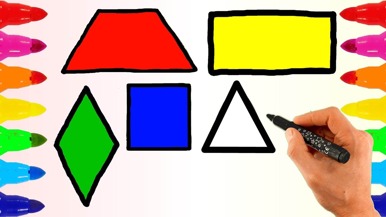 Learn Shapes and Colors with Toys for Kids | How to Draw Shapes|Learning Colors with Colored Markers