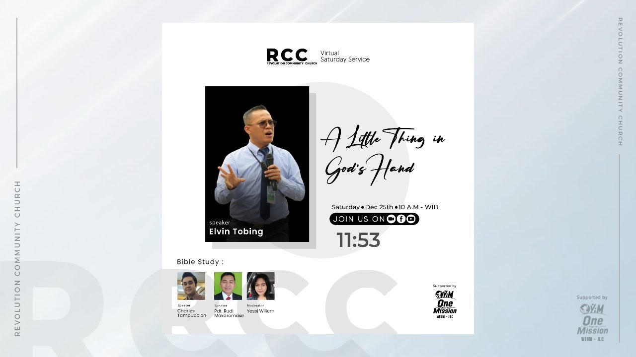 Saturday Service: A Little Thing In God's Hand - Elvin Tobing