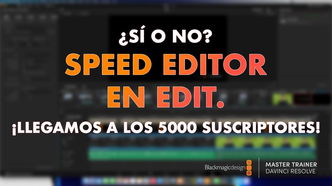 ¿Sí o no? Speed Editor en la página Edit.
