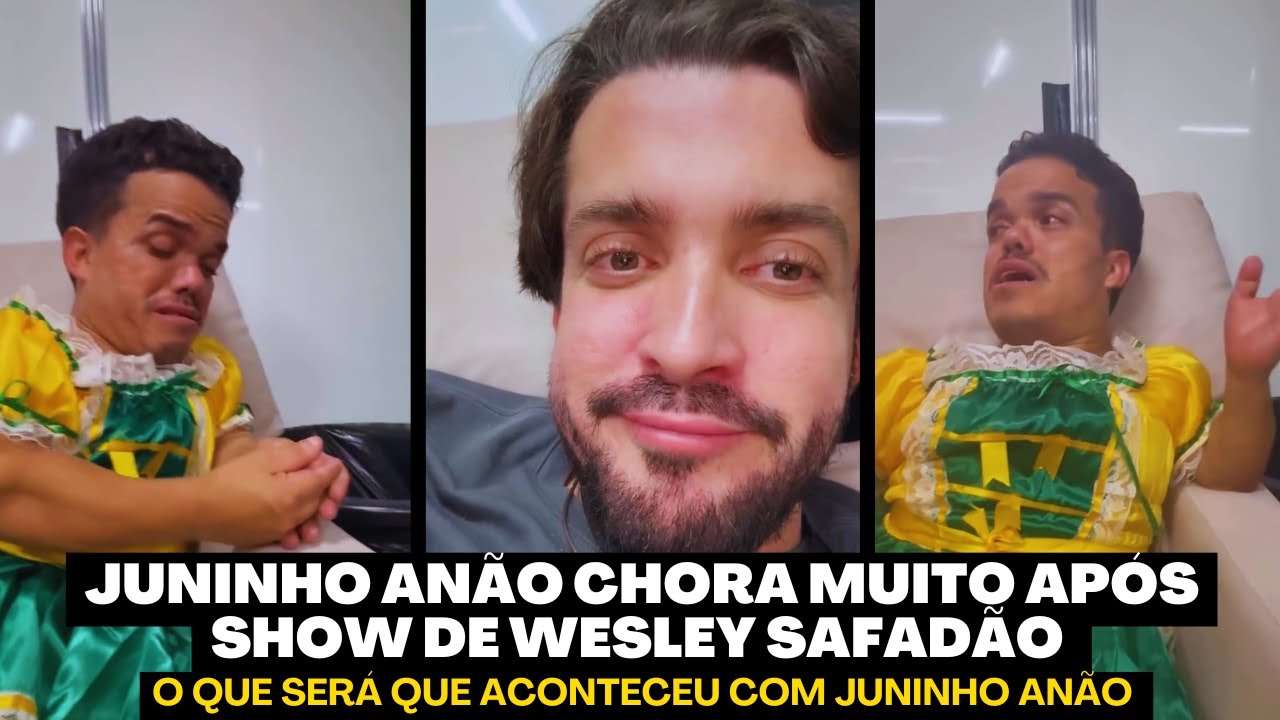 JUNINHO ANÃO CHORA MUITO APÓS SHOW DE WESLEY SAFADÃO VEJA O MOTIVO - CONFIRA
