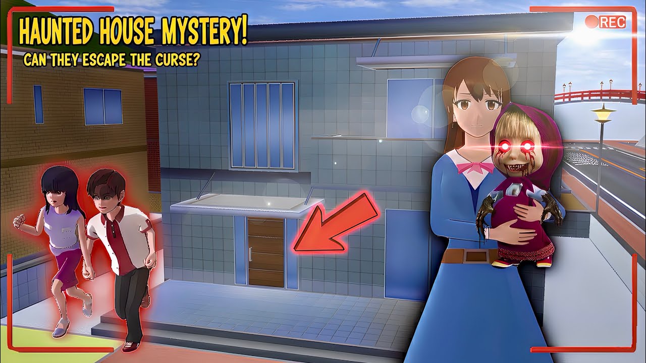 Mio Yuta scaped from this house‼️😱 MASHA AND HER MOTHER CAUGHT ON CCTV!! || SAKURA SCHOOL SIMULATOR 