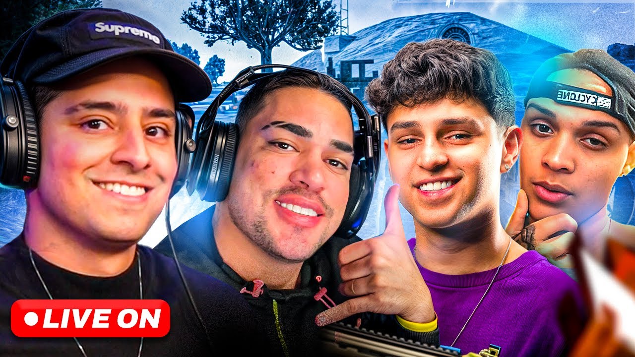 SQUAD DA RESENHA AO VIVO NOBRU + RACHA + FRESCO + CODIGUIN  + FREE FIRE E GTA RP Q TITULO RUIM MANO