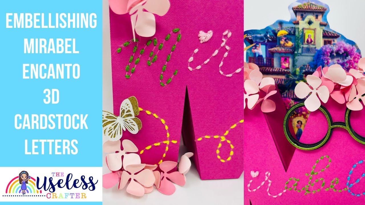 How to Make Paper Hydrangeas and How To Hand Stitch Cardstock to Embellish a 3D Letter | Mirabel M