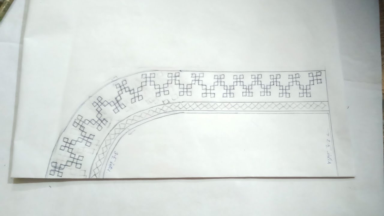 part -1 Draw Neck line design hand embroidery Kutch work gujrati stitch सिंधीसिलाइ#,भारतीय सिलाई#