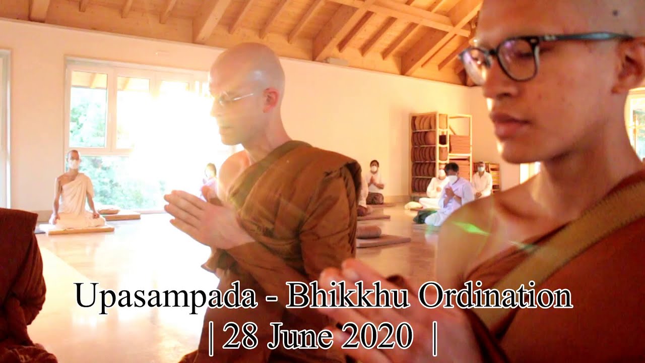 Ordination as Buddhist Monks in Italy 28 June 2020 : พิธีอุปสมบทพระ ณ วัดสันตจิตตาราม 28 มิ.ย. 2563