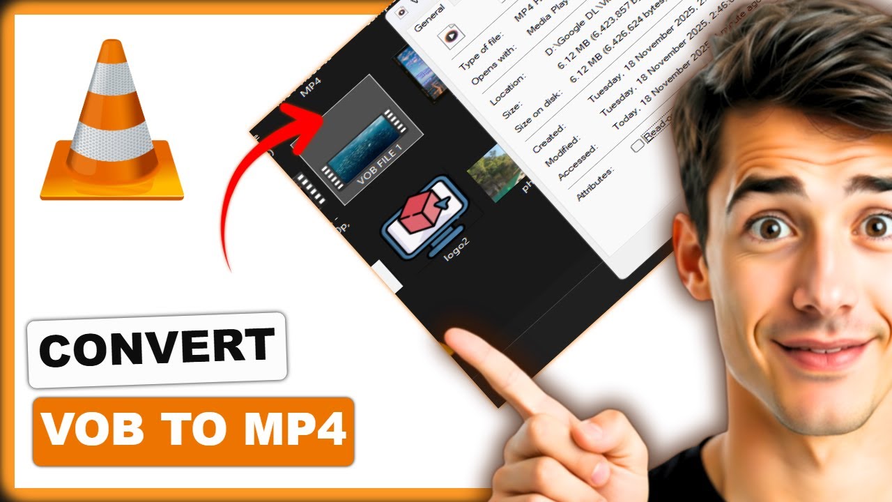 Как конвертировать файл VOB в MP4 с помощью VLC media player (пошаговая инструкция) (Урок 2026 года)