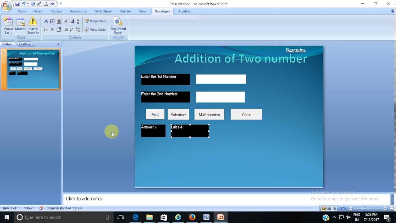 How to create use and apply Macros in Microsoft presentation PowerPoint :GTSIPL
