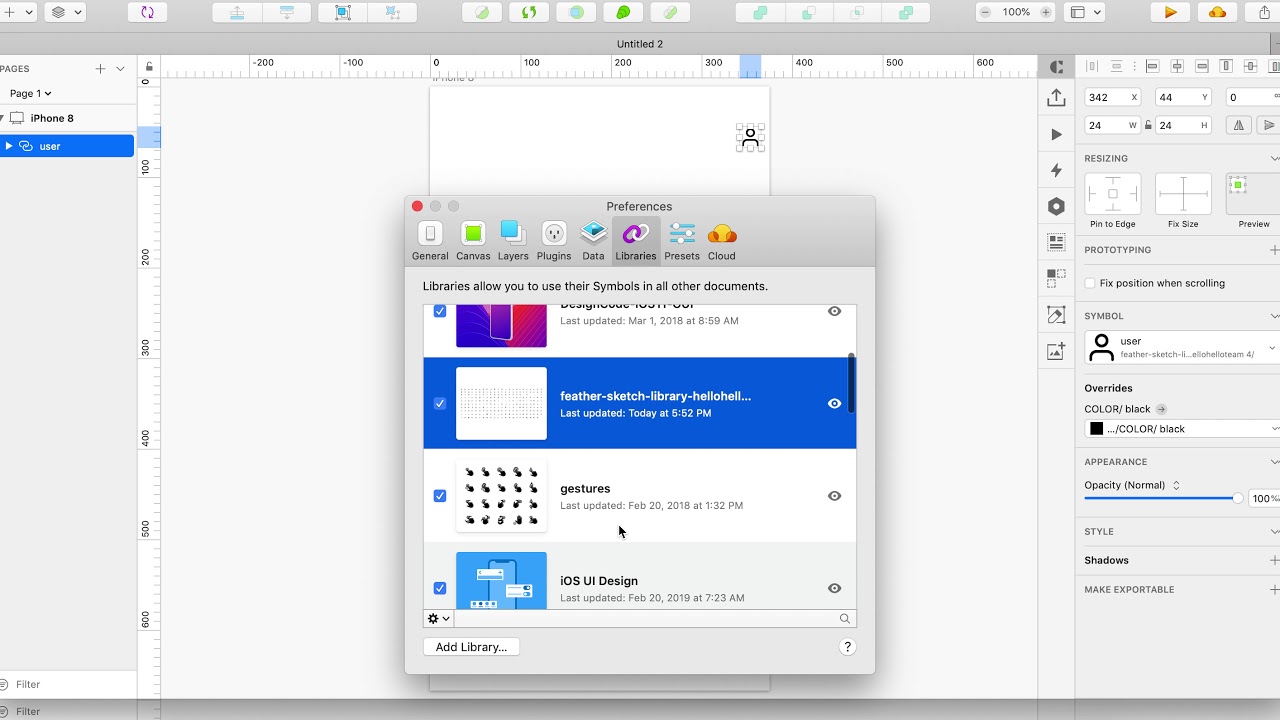 Sketch Tutorial: Adding a Library and Icons
