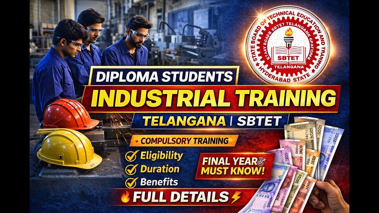 Don&rsquo;t Skip This!|Diploma Industrial Training Telangana State| SBTET TG Rules, Duration & Benefits 🔥