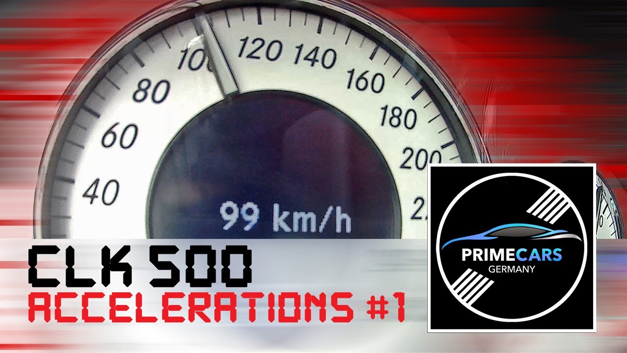 Mercedes CLK 500 ACCELERATIONS AUTOBAHN POV NO SPEED LIMIT