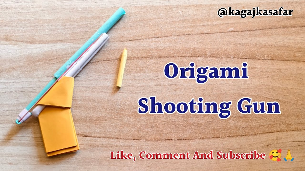How to make a Paper Gun that Shoots 🔫 | Easy Origami Shooting Gun