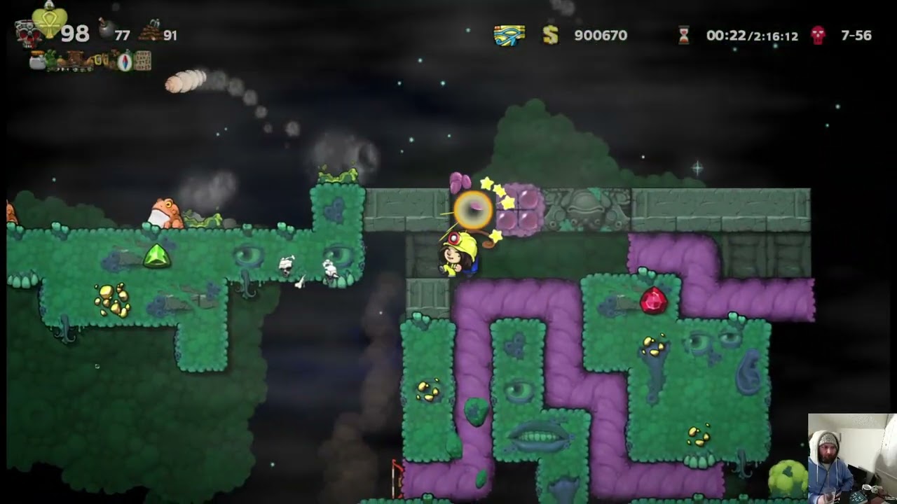 Spelunky 2 vs Sleep Deprivation: Tina Flan Edition