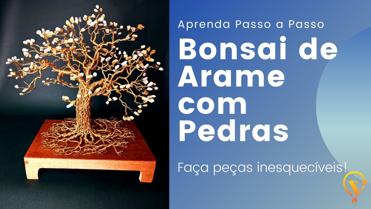 [Passo a Passo] bonsai de arame com pedras #handmade #bonsai #arvoredavida #wiretree