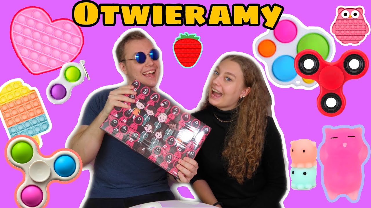 OTWIERAM Z SIOSTRĄ Kalendarz adwentowy POP IT / FIDGET TOYS  ze Squid Game 🤣🤣🤣