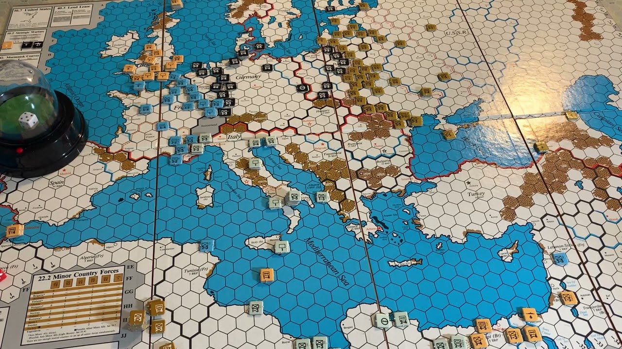 Avalon hill Third Reich AAR/learn to play part 5 The year start sequence.