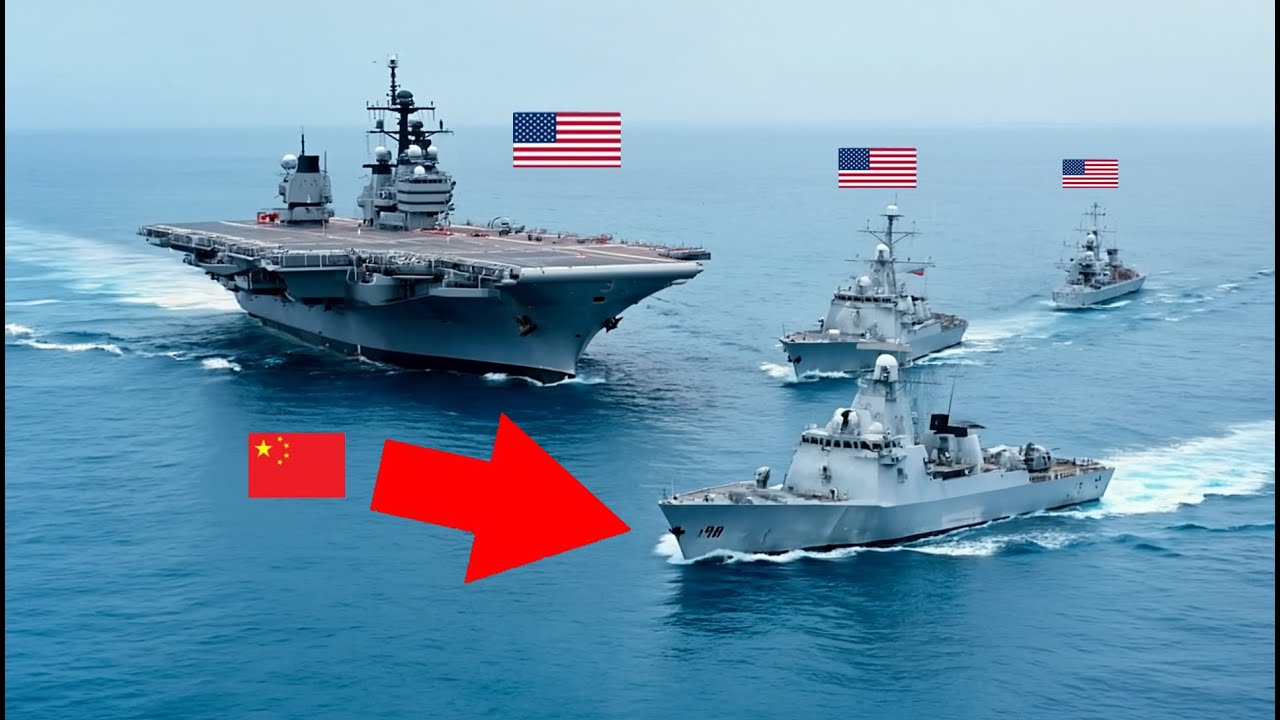 الصين تتحدى سفينة تابعة للبحرية الأمريكية ماحصل ادهش الصينيين