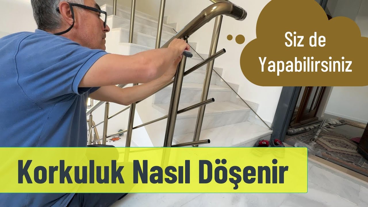 ALÜMİNYUM KORKULUK MONTAJI NASIL YAPILIR Baştan sona merdiven korkuluğu yapımı | hatalarım
