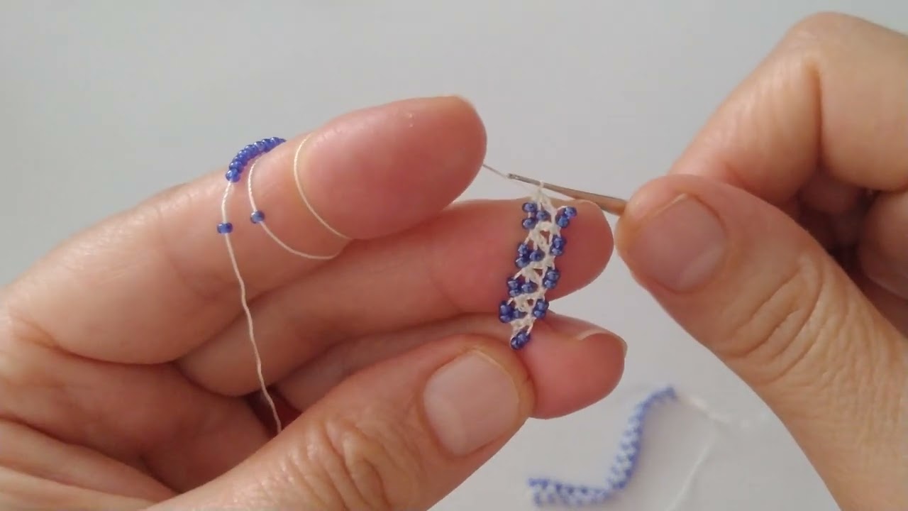 subay sırması/kum boncuklu/ tığ oyası modeli (8)#yazmaoyası#puntillas #hobi#happy