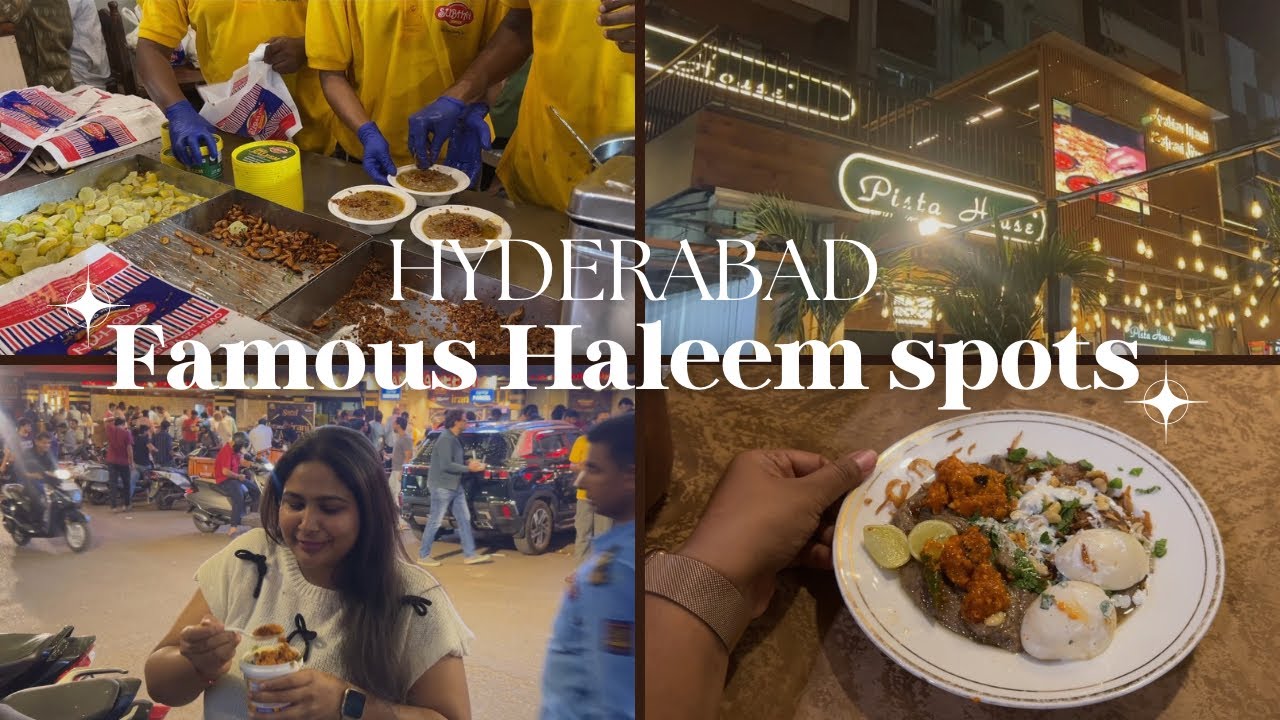 TASTING TOP HALEEM SPOTS IN HYDERABAD | Meghana jilla | Telugvlogs 