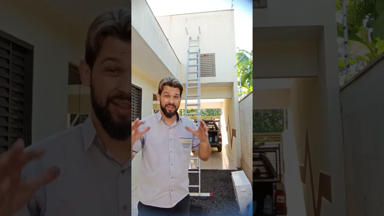 Como subir uma condensadora no escadão com segurança