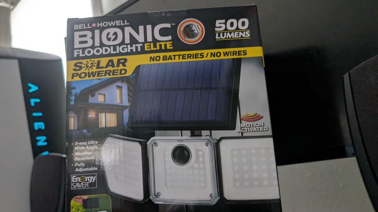 Unboxing BIONIC SOLAR POWERED FLOODLIGHT ELITE- # EPISODE 2.  Part 1