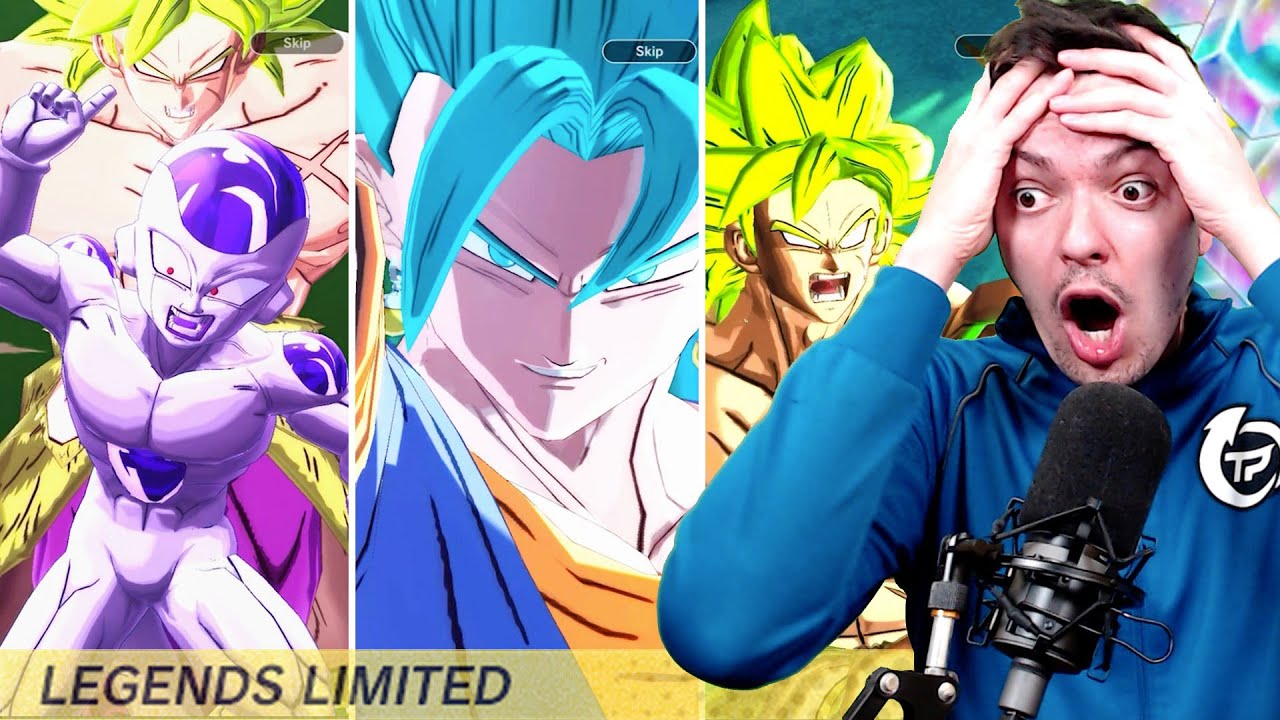 I Got the NEW GUARANTEED LF Vegito & Broly Summon Animation in Dragon Ball Legends!!