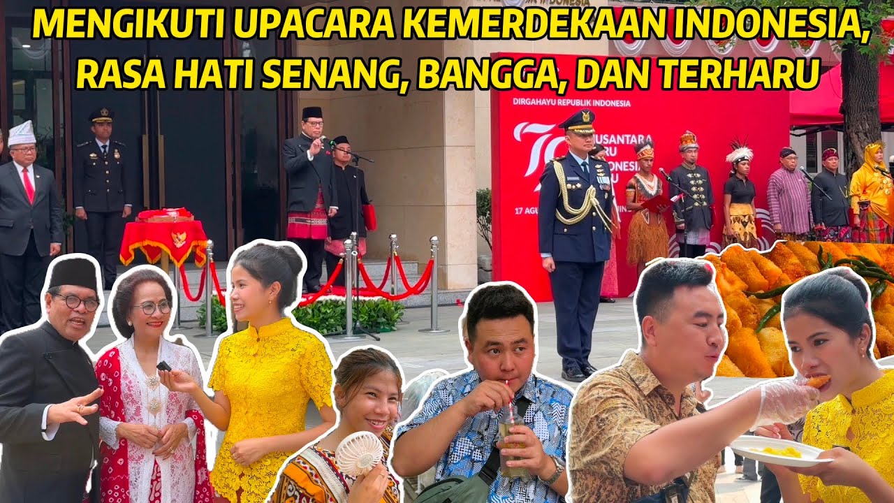 MERAYAKAN HUT RI YANG KE 79 DI KBRI BEIJING & MENIKMATI BERBAGAI MACAM MAKANAN INDONESIA