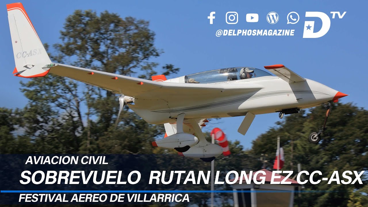 Sobrevuelo Rutan Long EZ durante el Festival Aéreo de Villarrica 2020