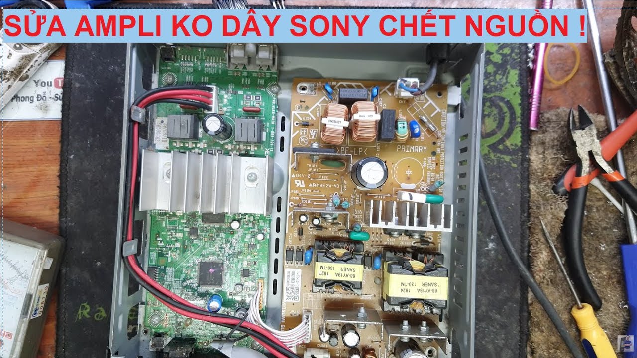 Sửa đầu thu ko dây sony bị chết nguồn. Model TA-SA500WR