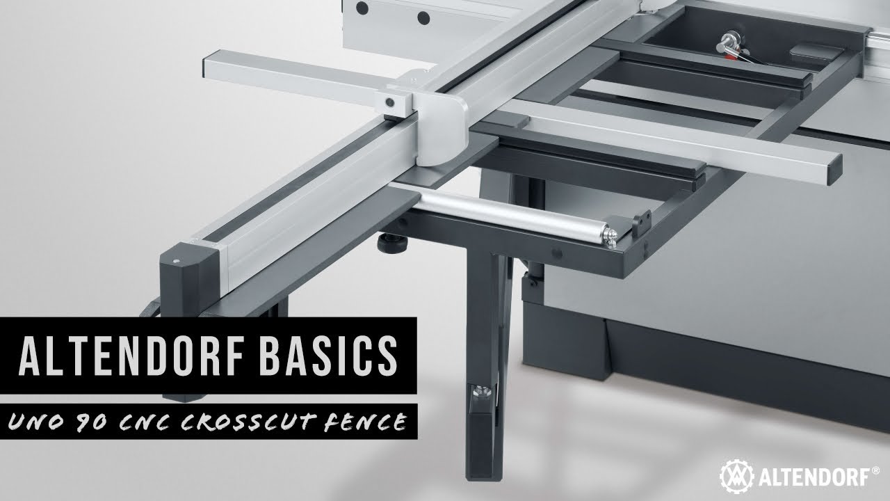 Functions of the UNO 90 CNC crosscut fence