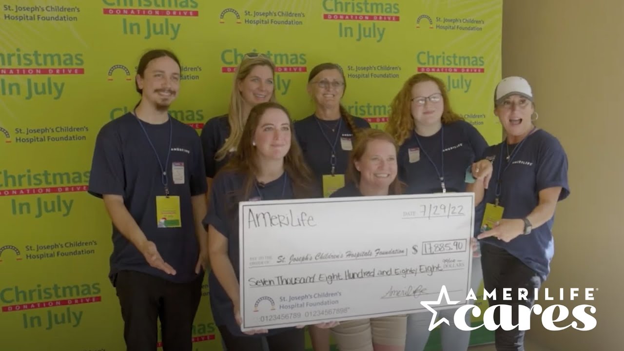 AmeriLife Supports St. Joseph’s Children’s Hospital | Christmas in July Fundraiser