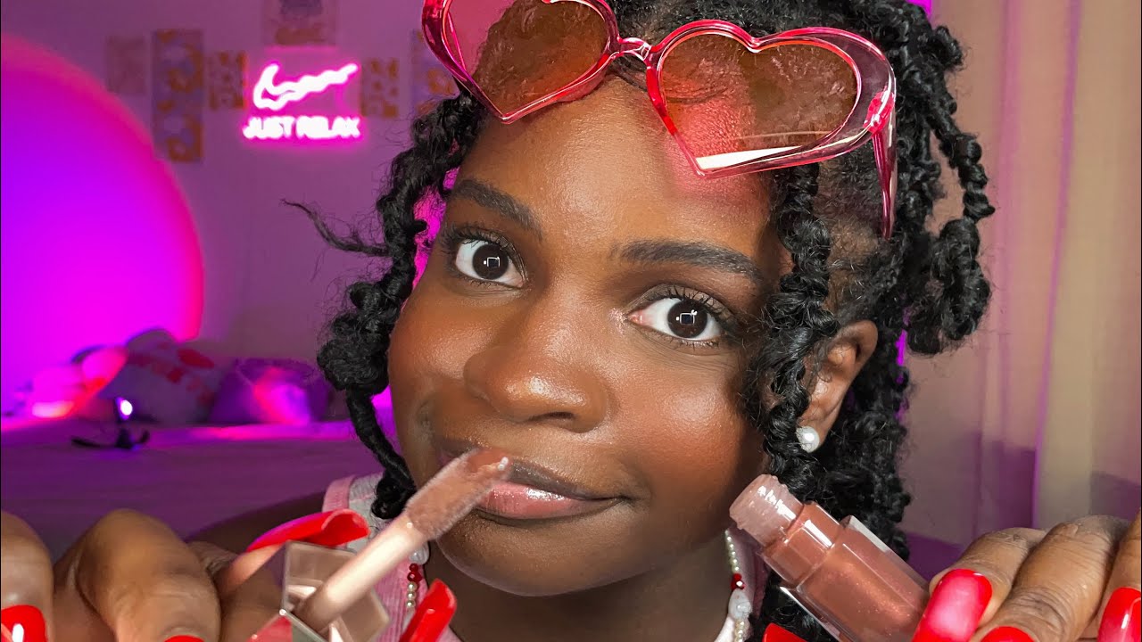 ASMR Black Barbie Does Your Makeup & Fixes Your Hair 💆🏾‍♀️💄(layered sounds)
