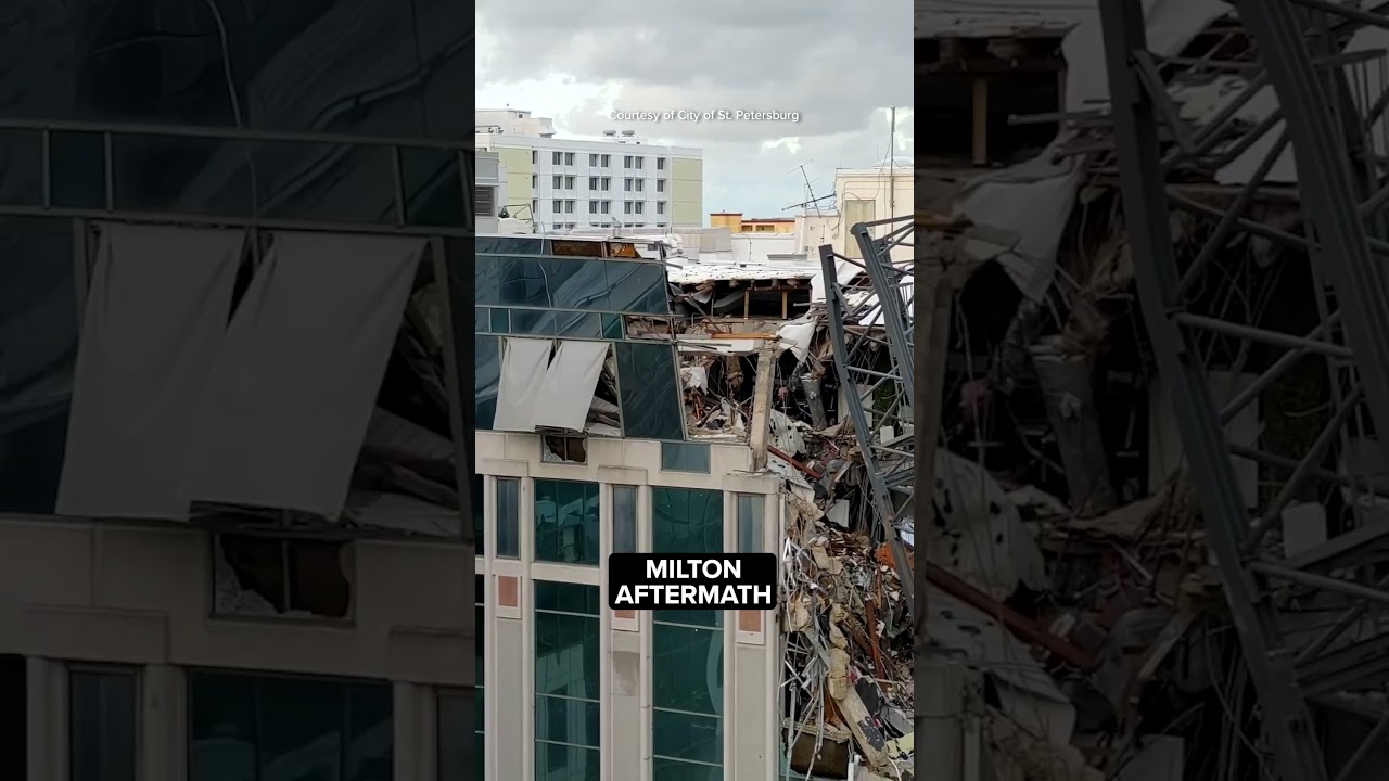 Hurricane Milton: Drone video shows devastation in St. Petersburg, Florida