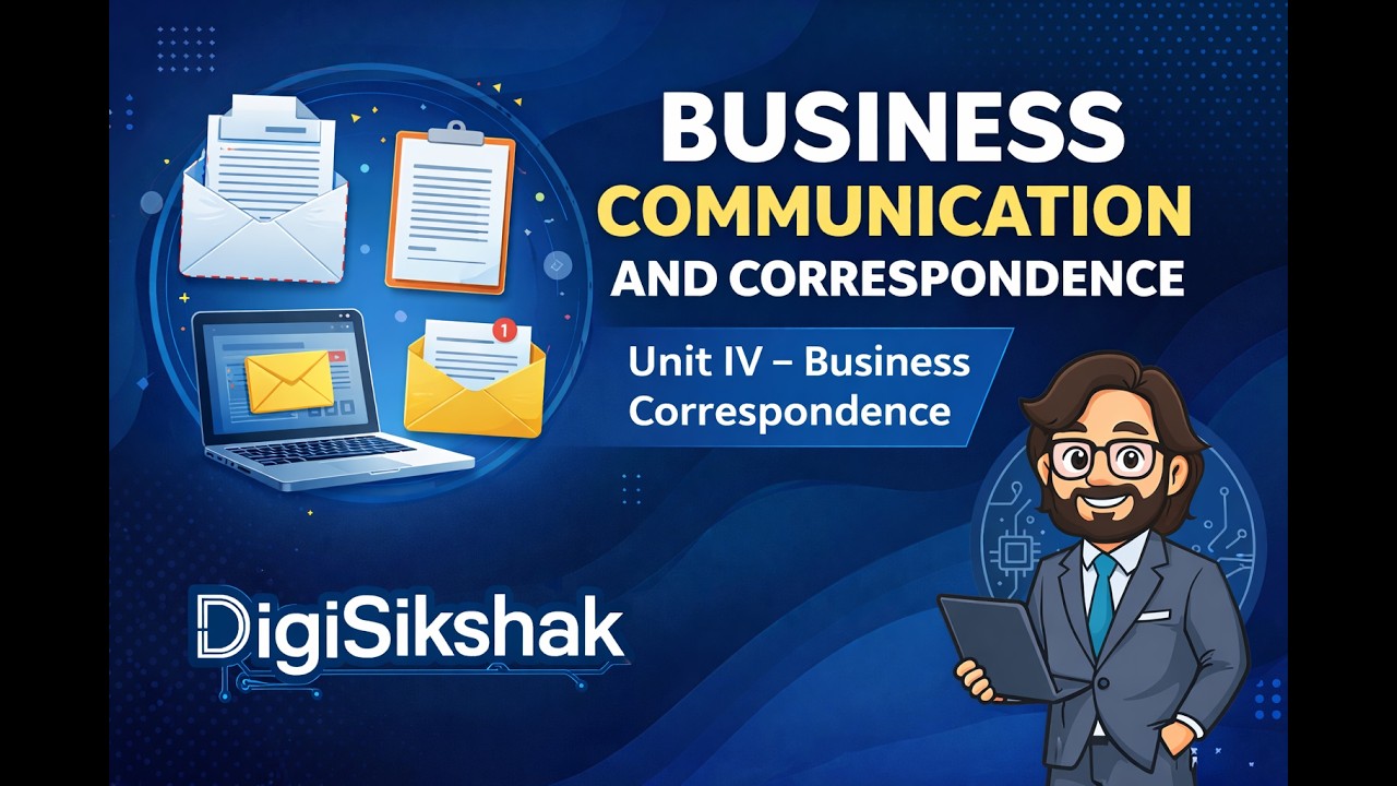 Business Communication and Correspondence Unit IV – Business Correspondence in Hindi by Nitin Sir