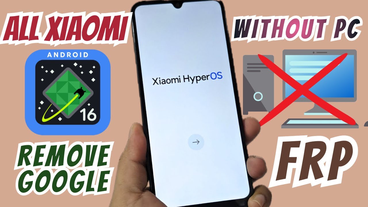 БЕЗ ПК Xiaomi HyperOS Frp bypass, Account Google Remove ANDROID 16 - 15
