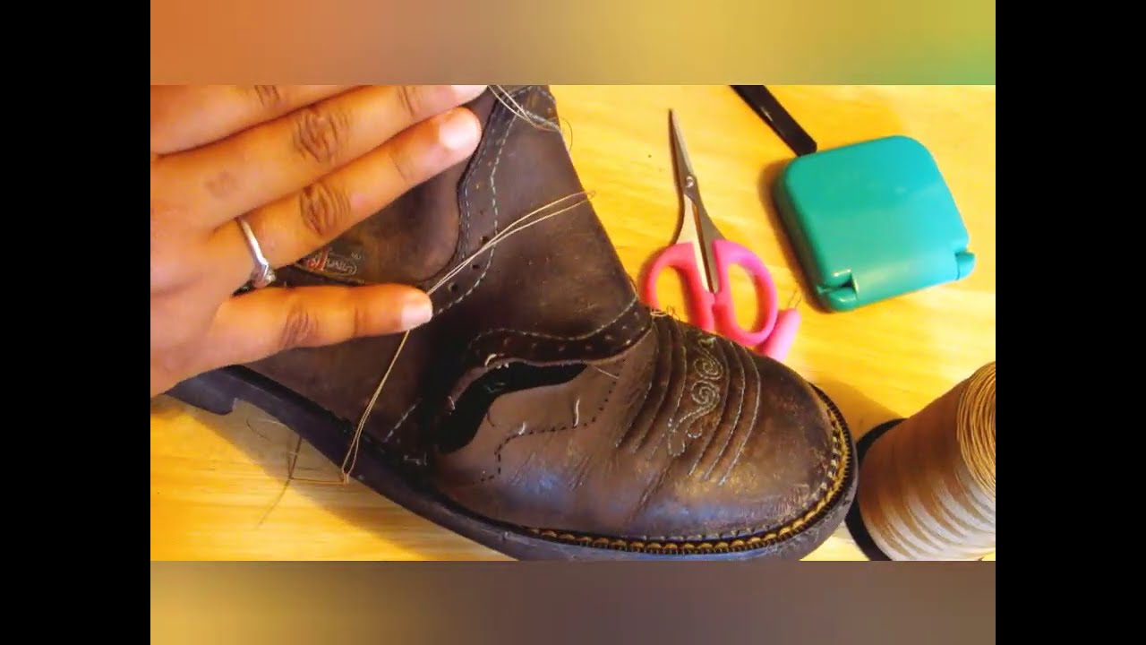 Boot Repair Using a Saddle Stitch
