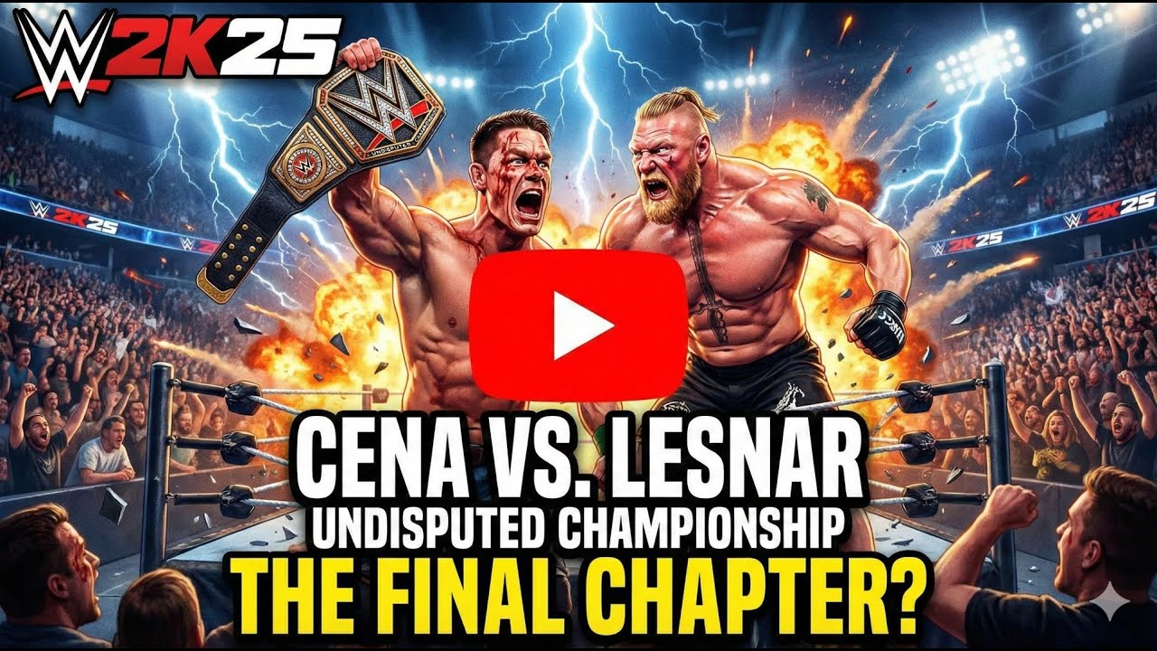 BROCK LESNAR DESTROYS JOHN CENA?! 💀 Undisputed Championship Match #wwe2k25  #JohnCena #brocklesnar